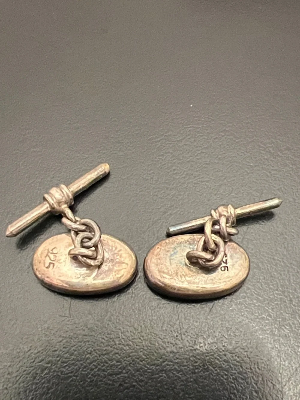 Tholmas PINK London Sterling Silver and Green Cufflinks